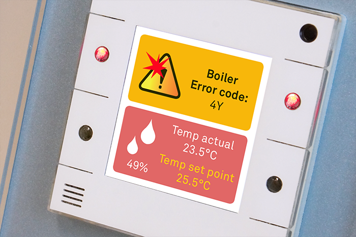 u::Lux Display IP - show alarm notifications